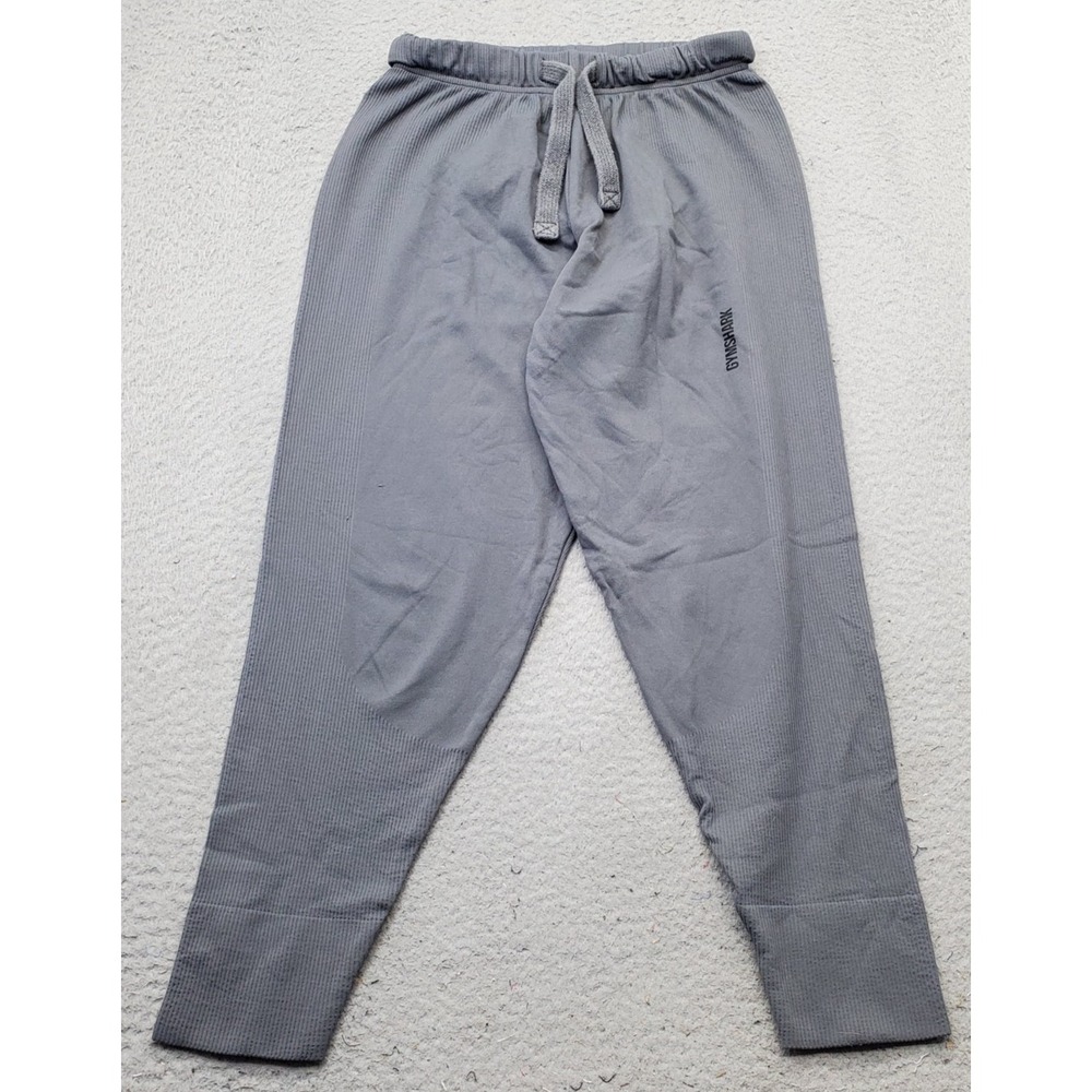 Gymshark Jogger Pants Womens XS Gray Stretch Relaxed Fit Tapered Leg Drawstring